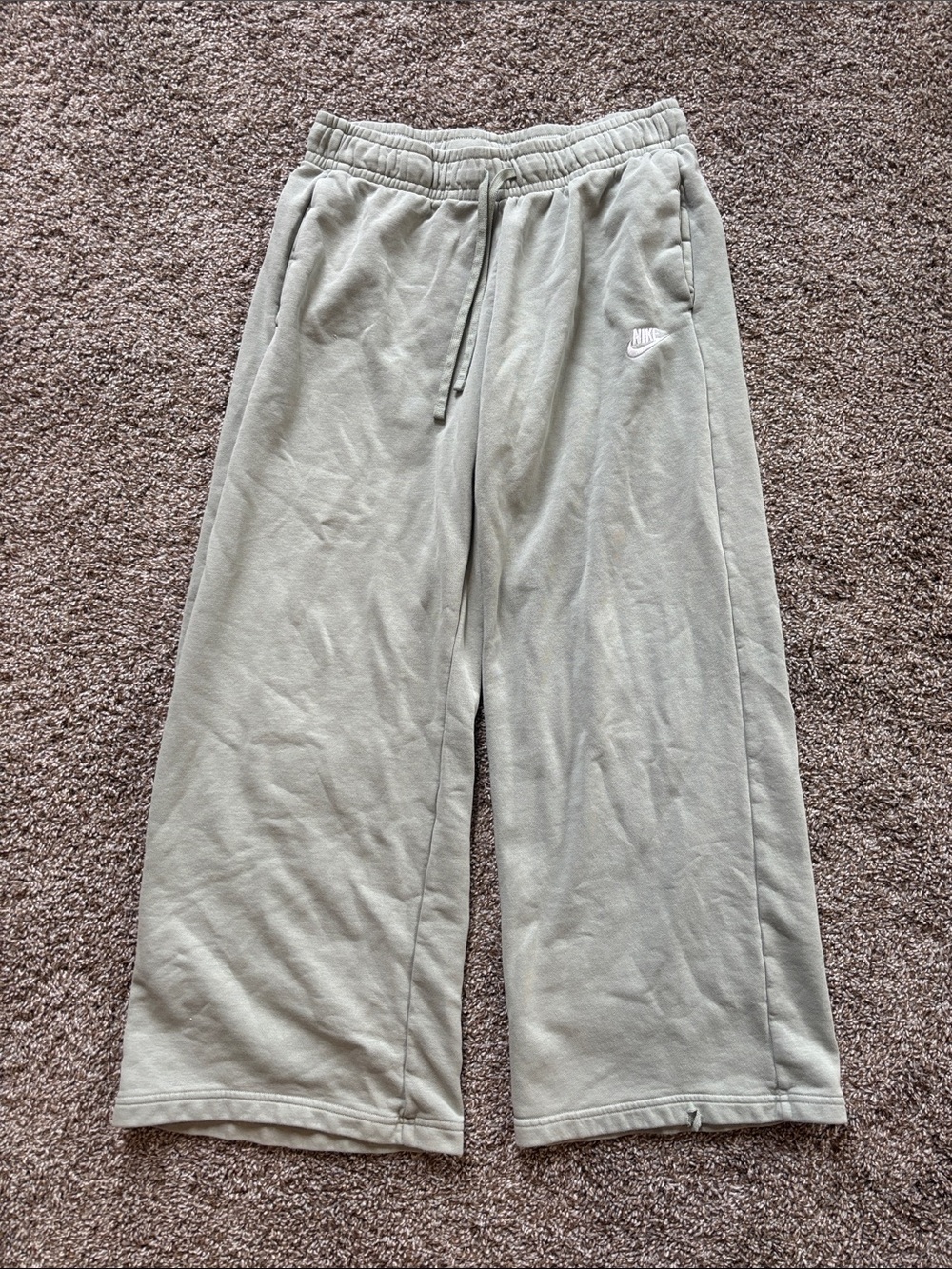 Nike Kids Light Olive Drawstring Joggers